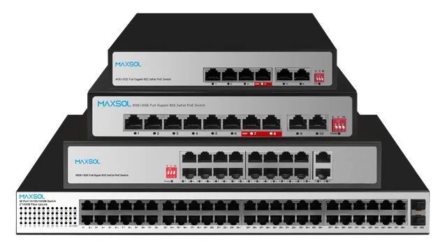 Commerciële PoE-switch van 1000Mbps